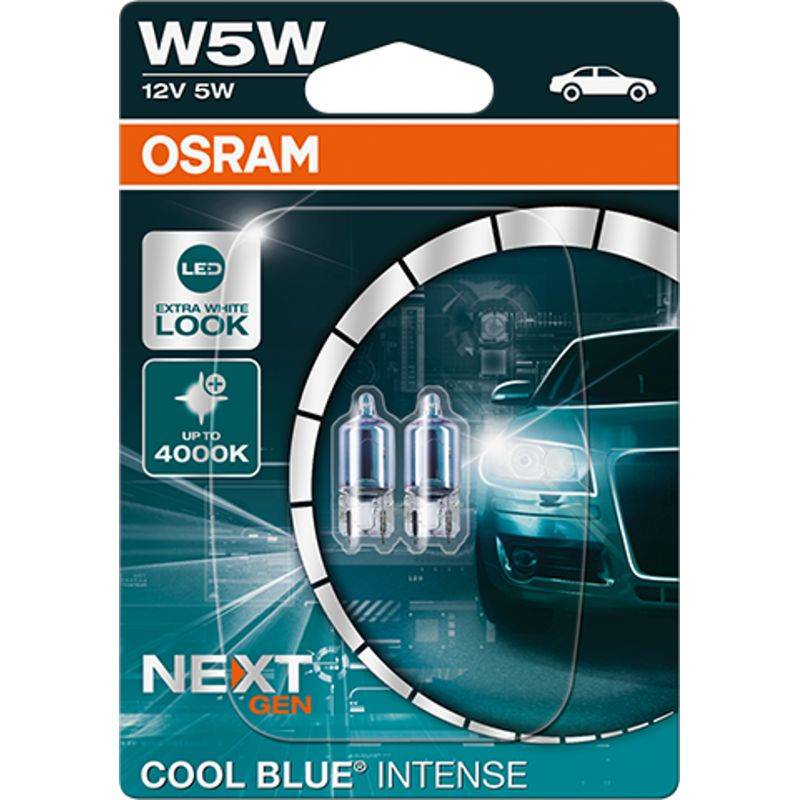 Kit 2 Ampoules Halogène auto Osram COOL BLUE® INTENSE NextGen W5W 12V 2825CBN-02B-0