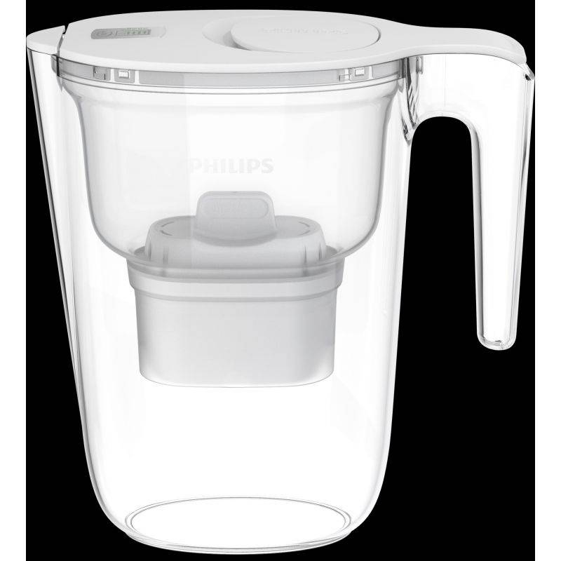 Carafe filtrante 2,6 L blanche avec 12 filtres en Microfiltration Philips PHAWP2933WHT12/10-1