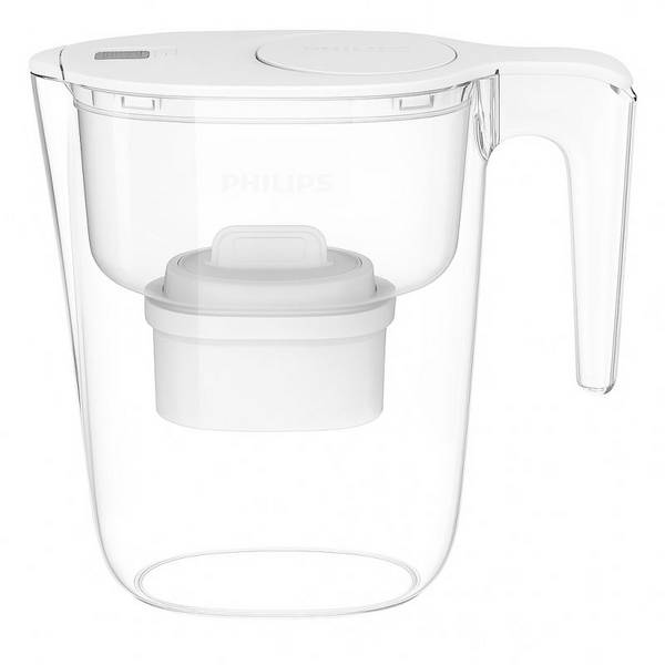 Carafe filtrante 2,6 L blanche avec 12 filtres en Microfiltration Philips PHAWP2933WHT12/10
