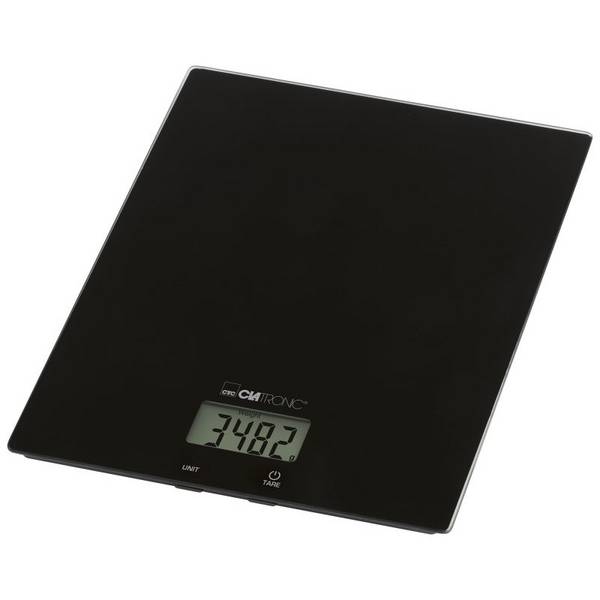 Balance de cuisine en verre Noir Clatronic KW3820-Noir