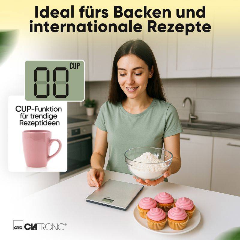 Balance de cuisine en acier inoxydable Clatronic KW3821-Inox-4