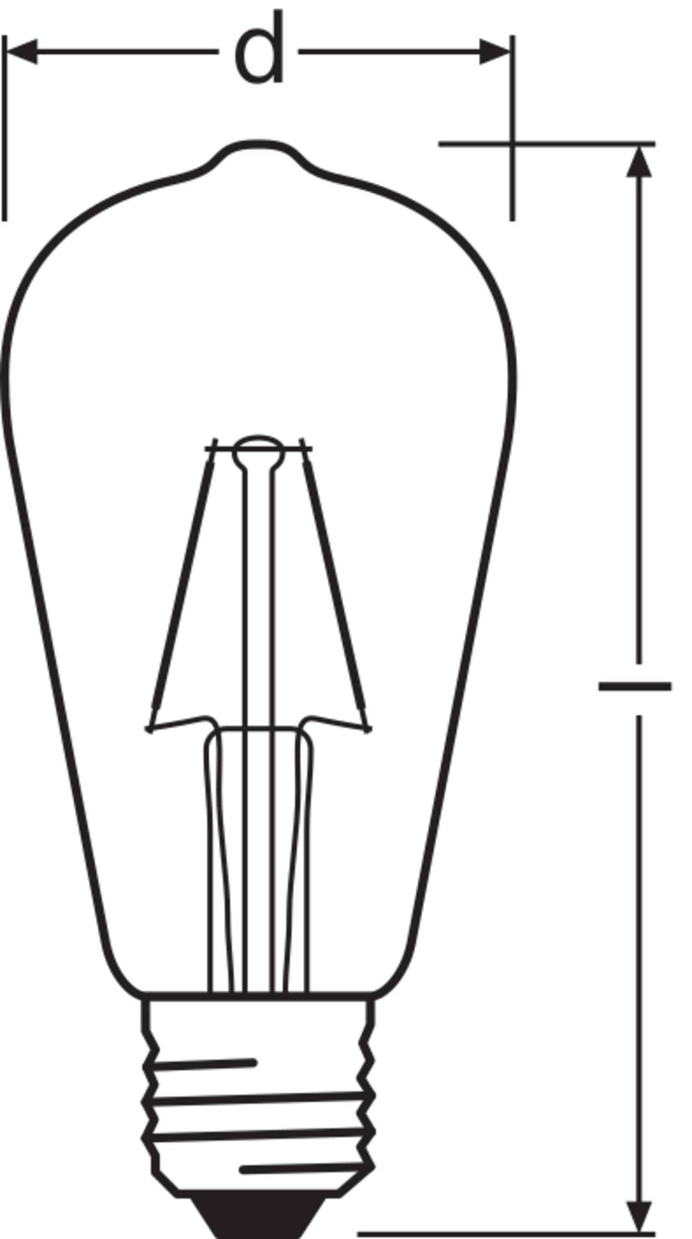 OSRAM 4058075436763 LED CEE F (A - G) E27 forme de poire 2.5 W = 25 W blanc chaud (Ø x L) 64 mm x 143 mm 1 pc(s)-3
