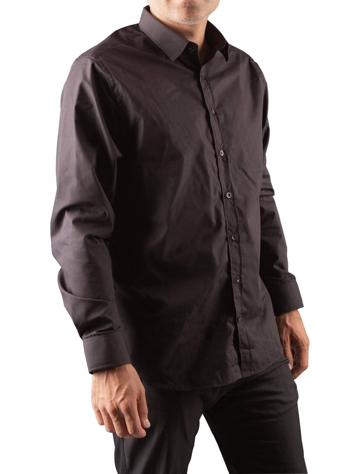 Chemise homme manches longues noire (t36)- AP 8701 - CLAS Equipements-0