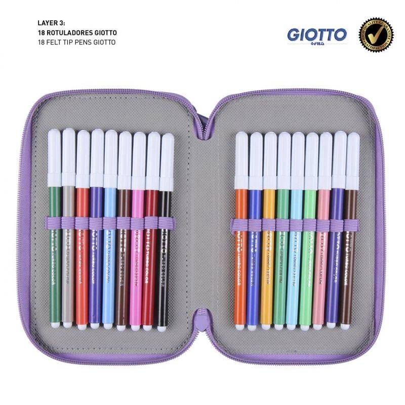 Plumier avec accessoires 3 niveaux Reine des Neiges Violet 2700000384-2