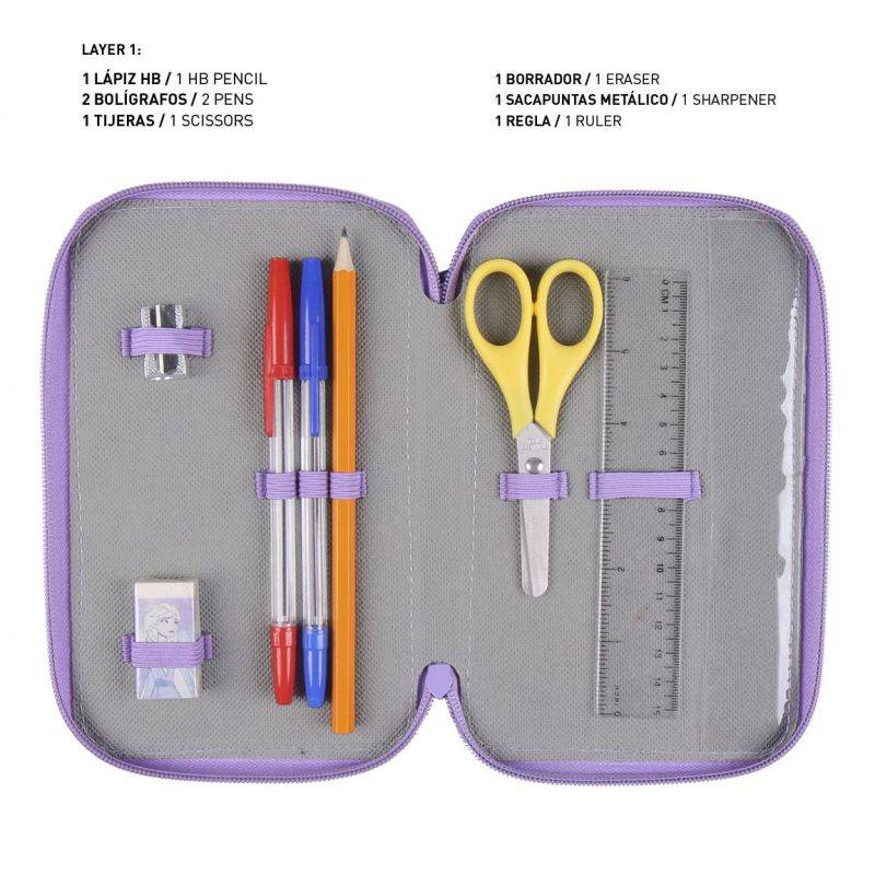 Plumier avec accessoires 3 niveaux Reine des Neiges Violet 2700000384-4