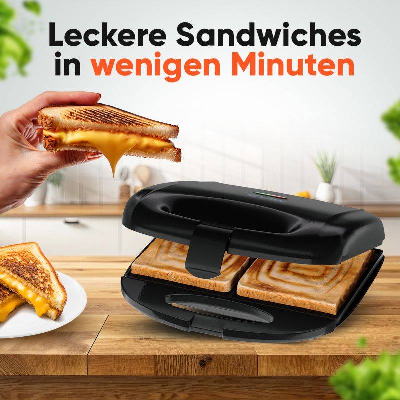 Appareil à Sandwich / Croque-monsieur Noir Bomann ST6074CB-Noir-4