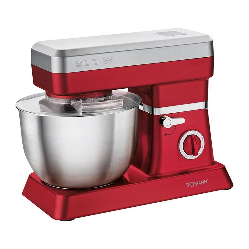Robot Petrin Multifonction 6.3L 1200W Bomann KM 398 CB Rouge-0