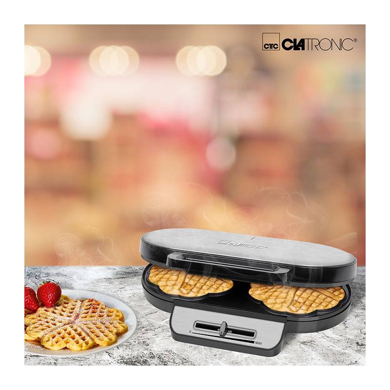 Gaufrier 2 plaques Caltronic WA 3745 Noir-3
