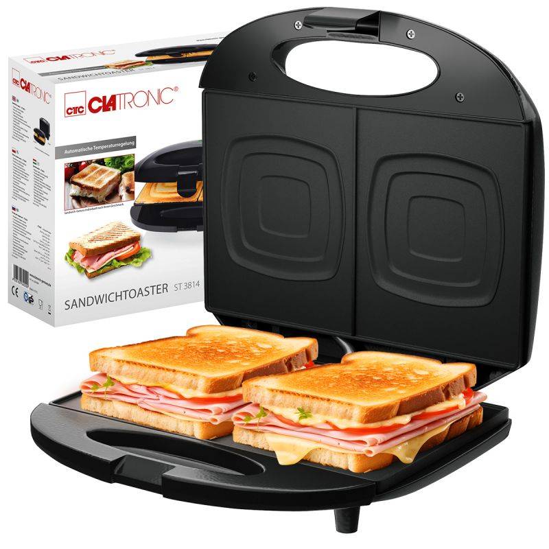 Appareil à Sandwich / Croque-monsieur Noir Clatronic ST3814-Noir-3
