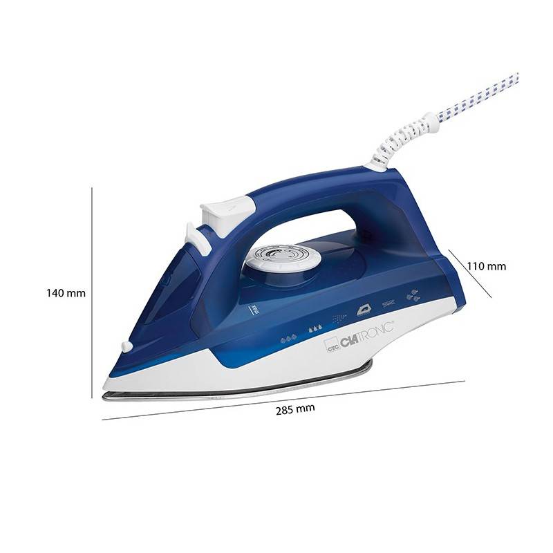 Fer à repasser vapeur 2200W Clatronic DB 3704 Blanc/bleu-2
