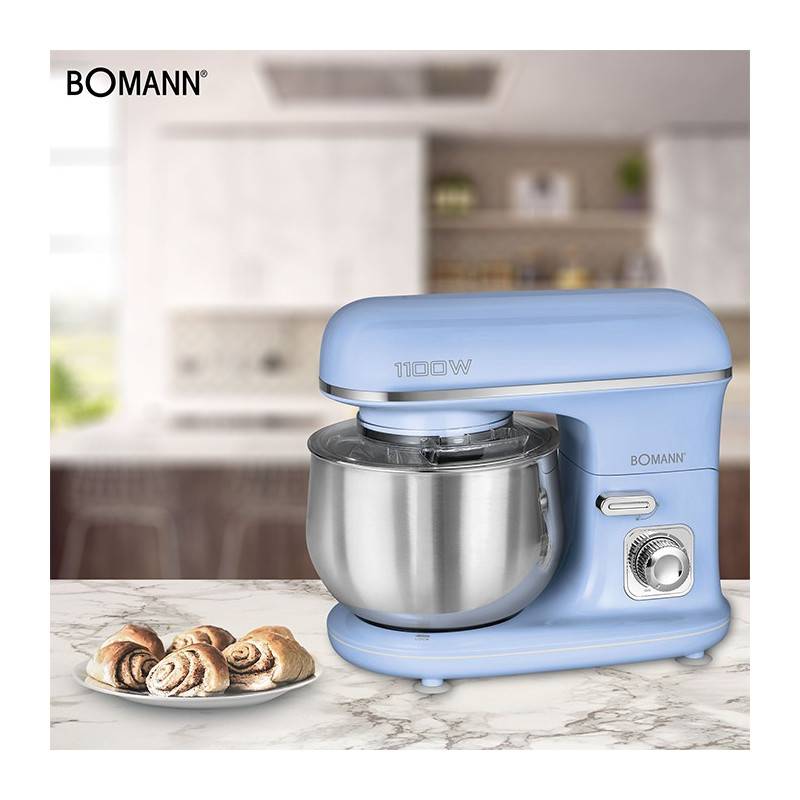 Robot pétrin multifonction 5L 1100W Bomann KM 6030 CB Bleu-4