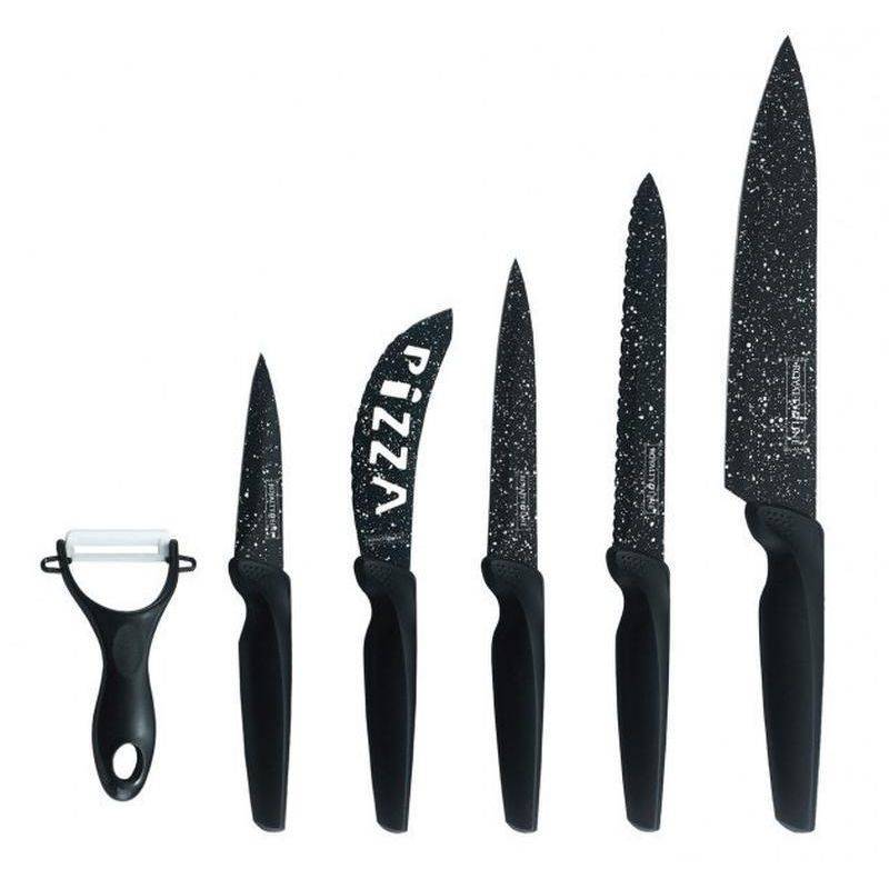 Set de Couteaux Inox revetement anti-adhesif 6 pcs Royaltyline RLMB5N-0