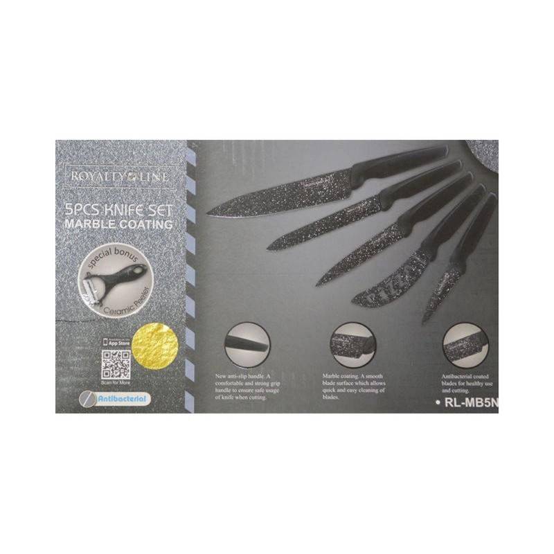 Set de Couteaux Inox revetement anti-adhesif 6 pcs Royaltyline RLMB5N-2