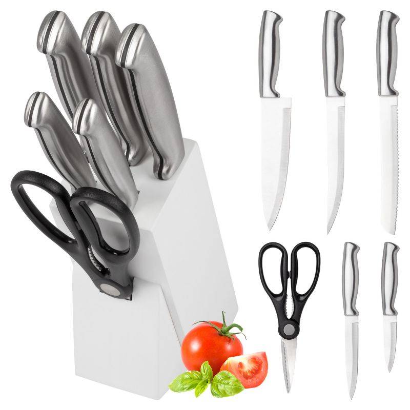 Set de couteaux avec support 7 pièces blanc Classbach C-MBS4018-Blanc-2