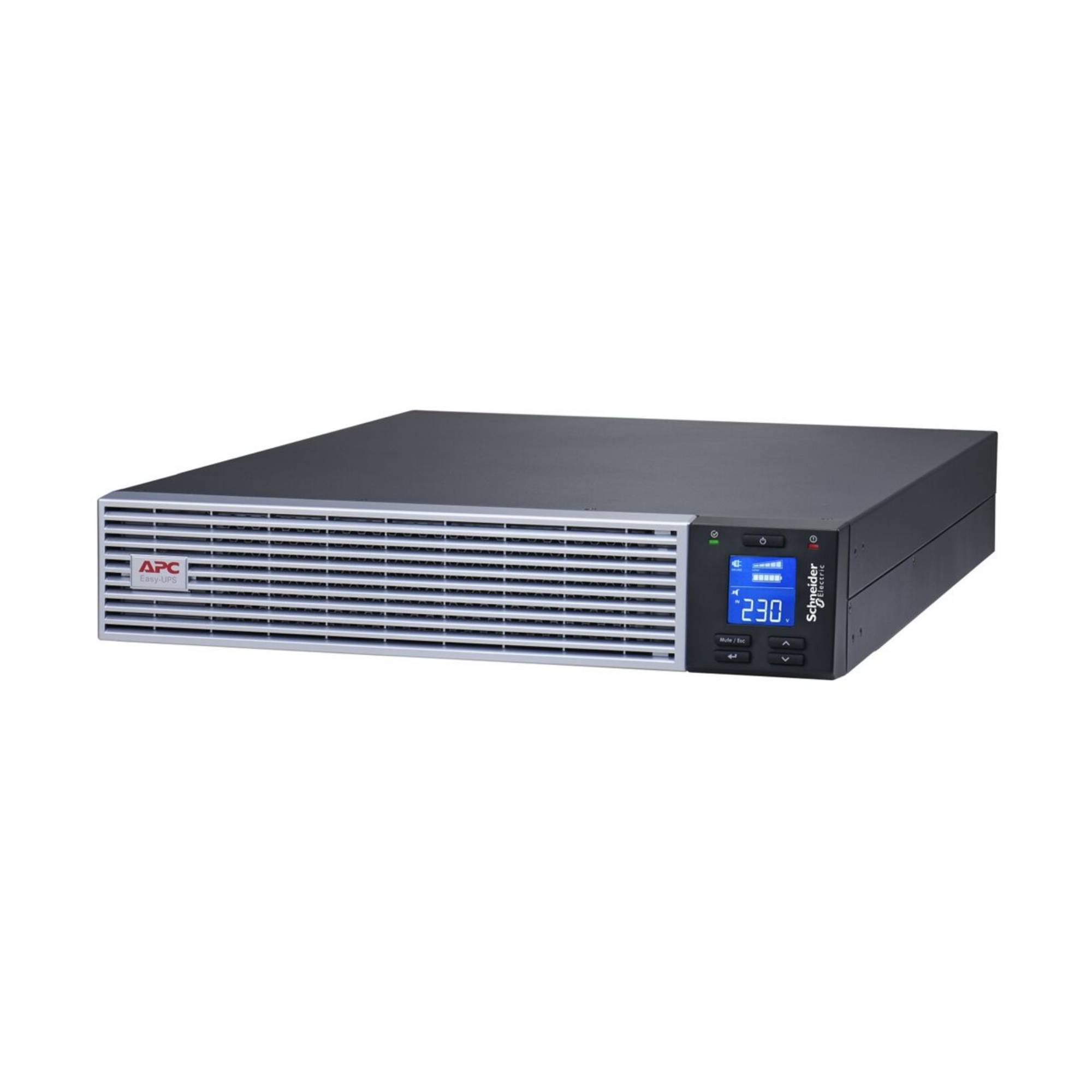 APC Easy UPS On-Line UPS Rack AC 230V 2700Watt 3000VA 1 x battery Li-ion RS-232 USB oc 7 2U 19 BK with silver-0