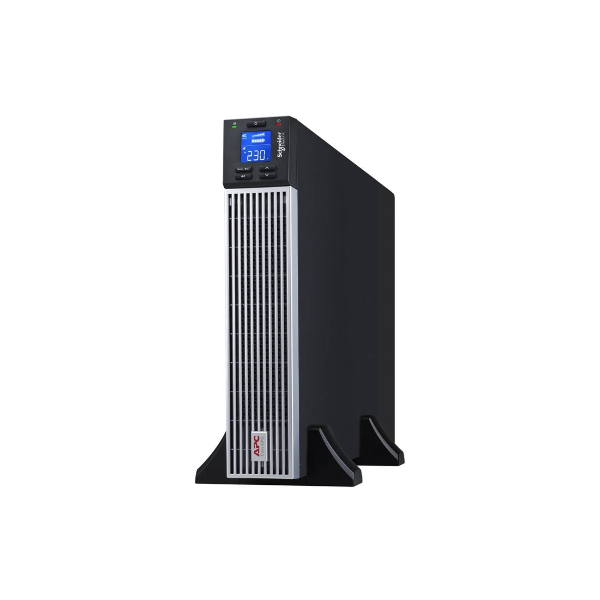 APC Easy UPS On-Line UPS Rack AC 230V 2700Watt 3000VA 1 x battery Li-ion RS-232 USB oc 7 2U 19 BK with silver-3