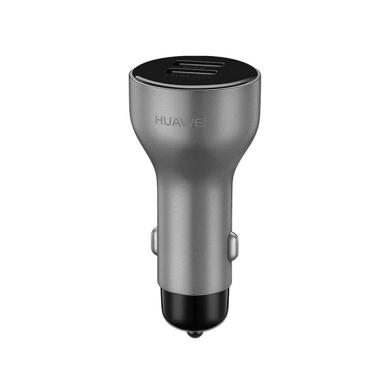 Huawei AP38 - Chargeur Voiture Complet - Adaptateur Fast Charge 2 Ports USB & Câble USB-C - Gris (Emballage Original)-2