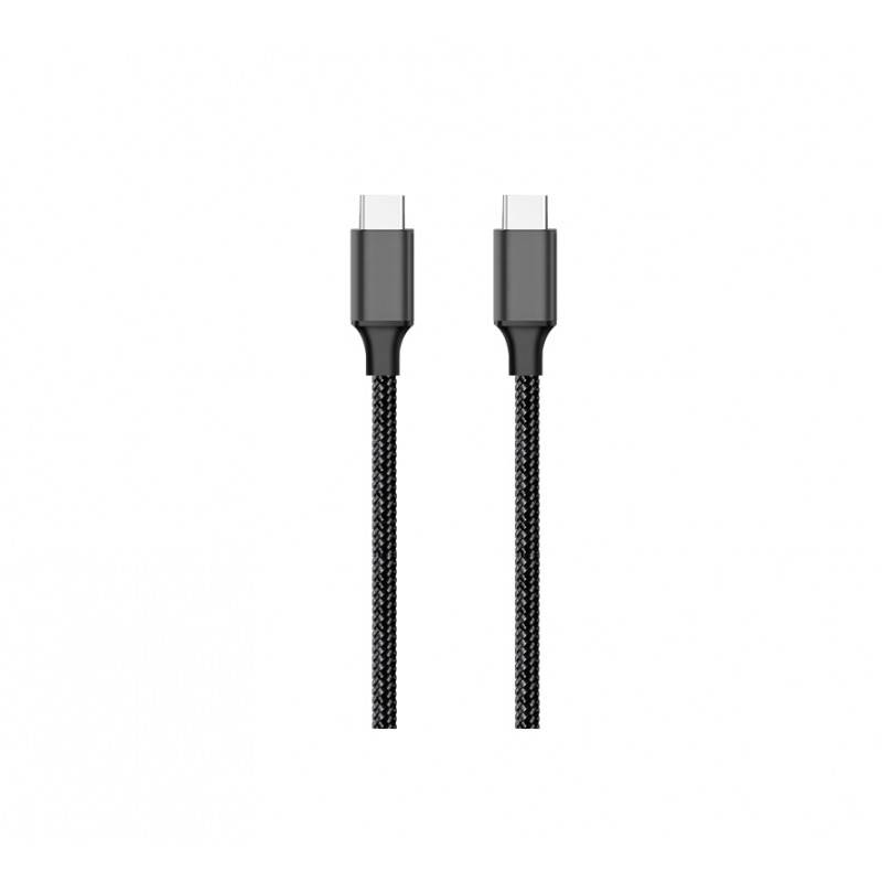 Konrow KCATCNPDB1 - Câble USB Type C vers Type C (1m, Nylon, Noir) - Emballage Original-1