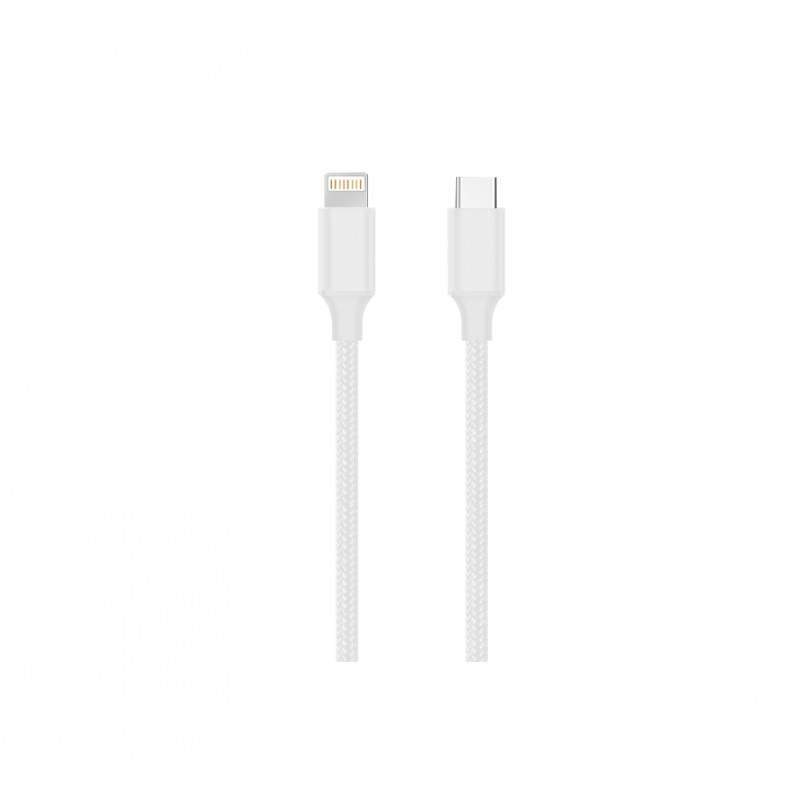 Konrow KCCTLNPDW1 - Câble USB Lightning vers Type C (1m, Nylon, Blanc) - Emballage Original-1