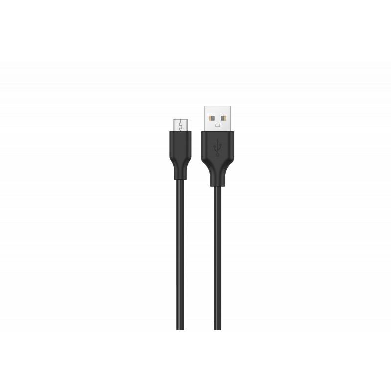 Konrow KCATMPB2 - Câble Micro USB vers Type A (2m, Noir) - Emballage Original-1
