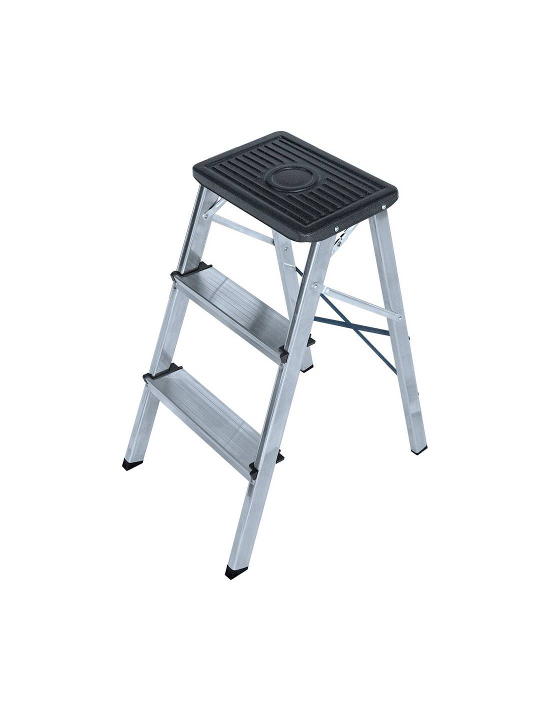 Tabouret Aluminium 3 Marches Edm Léger, Stable, Conforme En 14183 - Edm-1