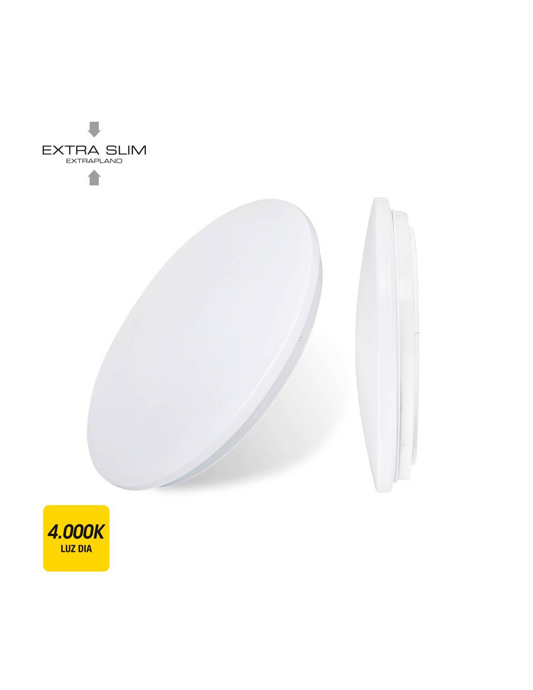 Plafonnier Led Surface Edm 12w éclairage Led Polyvalent Plafond/mur 4000k - Edm-2