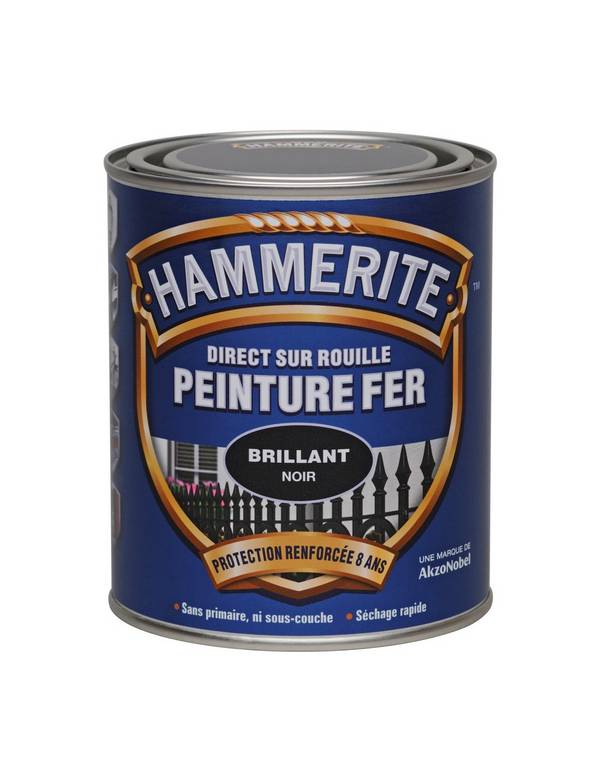 Peinture Hammerite Laque Blanc     0l75 - Hammerite