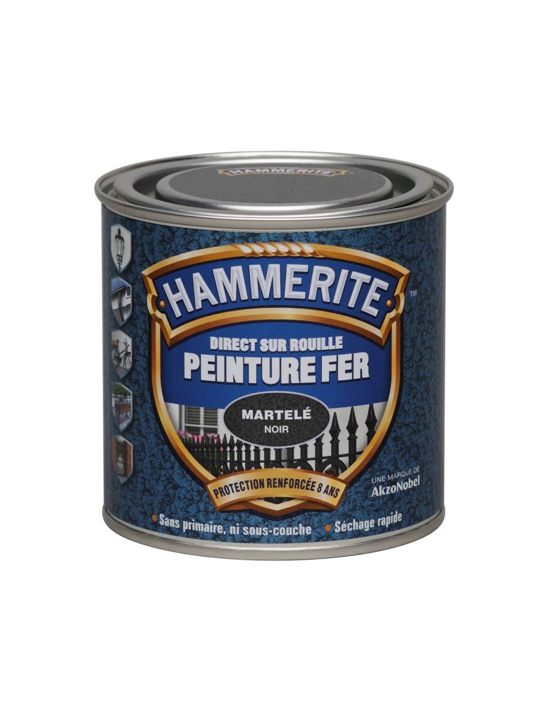 Peinture Fer Martelée Gris Ardoise Hammerite Protection Et Finition Martelée Pour Métaux - Hammerite-0