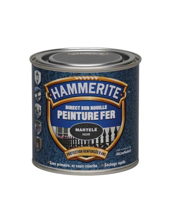 Peinture Fer Martelée Gris Ardoise Hammerite Protection Et Finition Martelée Pour Métaux - Hammerite
