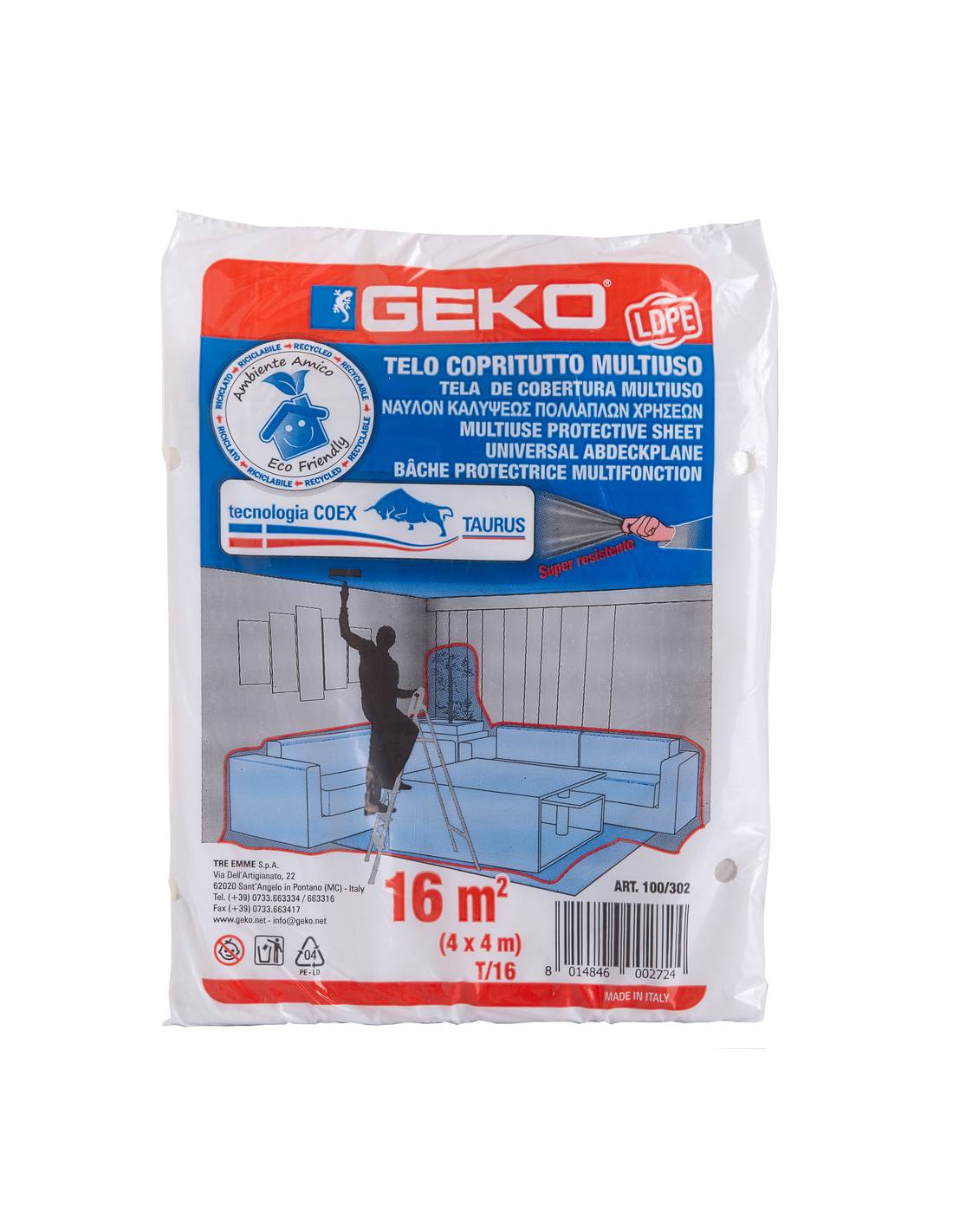 Bâche Geko 16m2 épaisse Protection Robuste Toutes Saisons - Geko-0