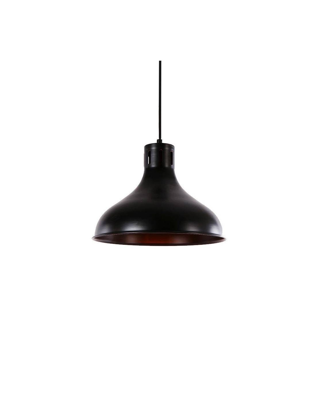 Plafonnier Vintage Noir Design Rétro Industriel - Edm-0