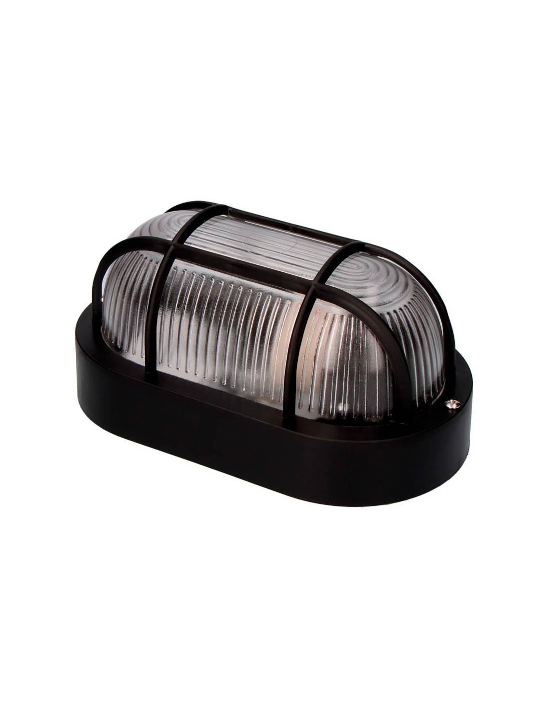 Applique Murale Ovale Tarragone éclairage Extérieur Ip54 Noir - Edm-2