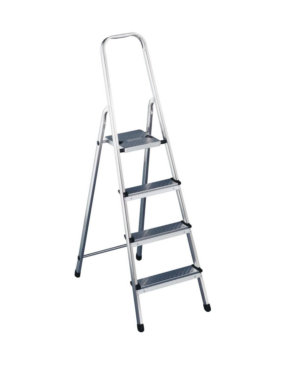 Escabeau Alu 4 Marches Hailo Léger, Stable Et Compact - Hailo-0