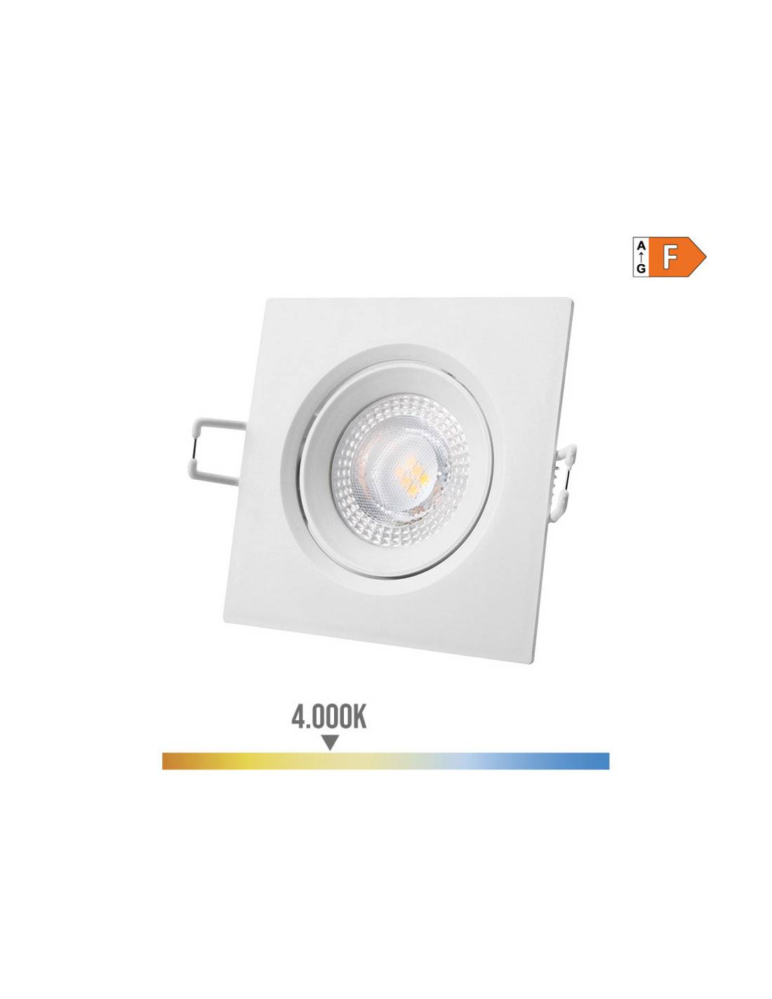 Downlight Led Carré 5w Edm éclairage Led Encastré Carré Lumière Du Jour. - Edm-2