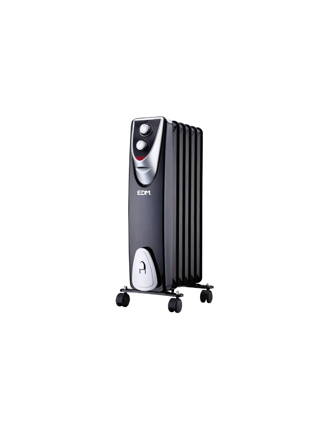 Radiateur Edm Black Sans Huile Chaleur Rapide, Sans Huile, 3 Puissances - Edm-2