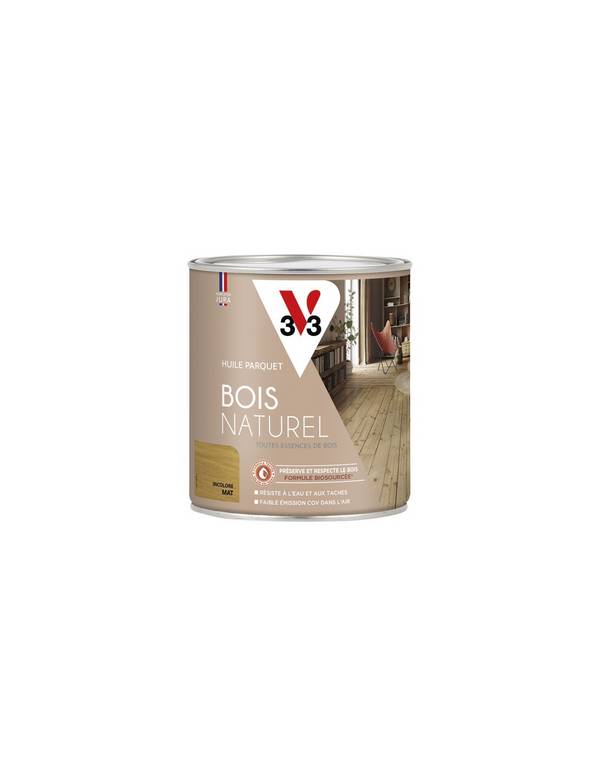 Huile Parquet Bois Naturel Incolore 750 Ml - V33