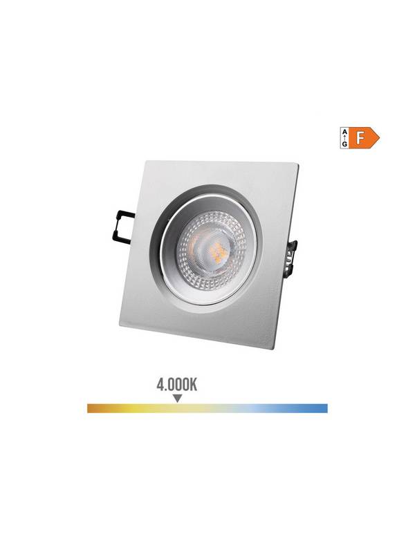 Downlight Led Carré 5w 4000k Edm éclairage Led Encastré, Lumière Du Jour - Edm