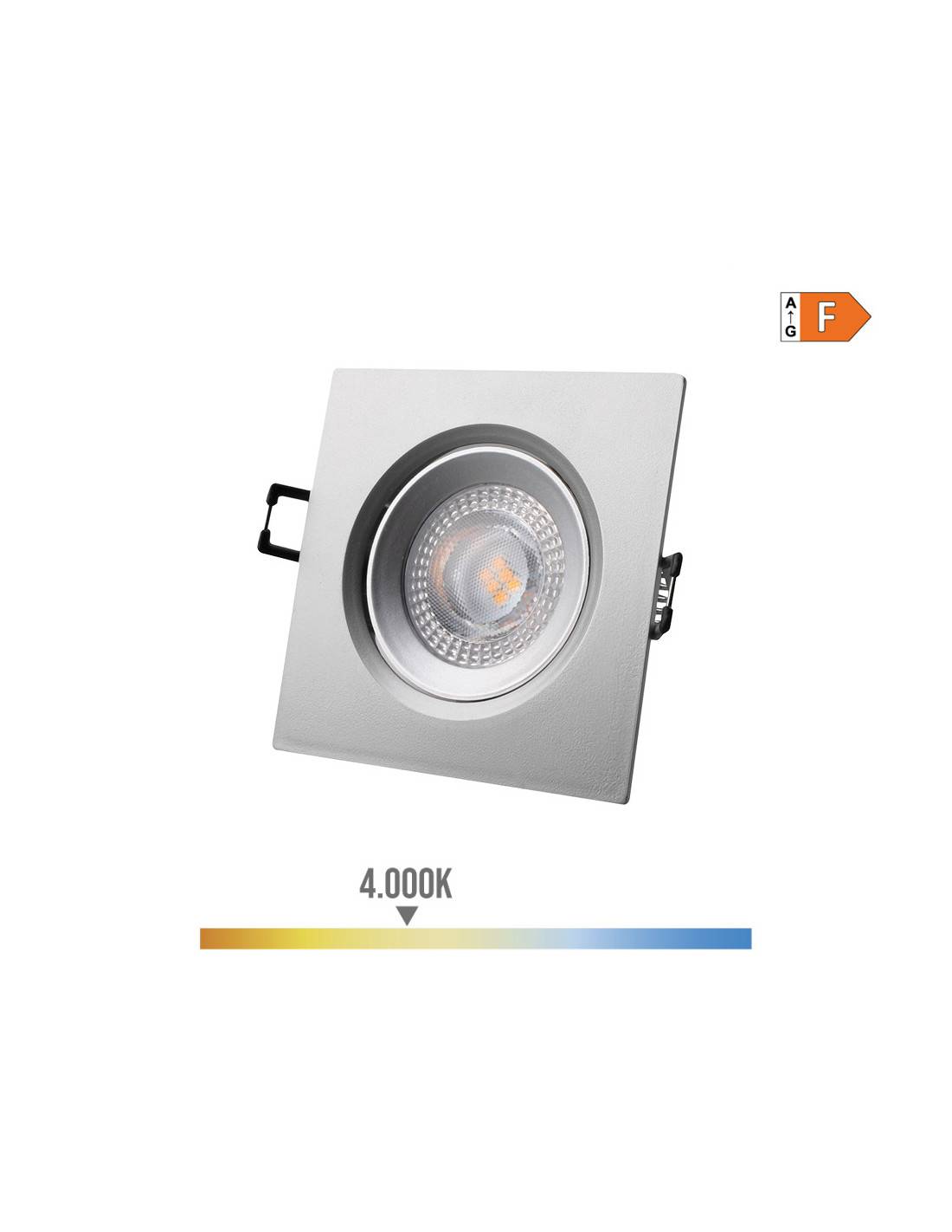 Downlight Led Carré 5w 4000k Edm éclairage Led Encastré, Lumière Du Jour - Edm-2