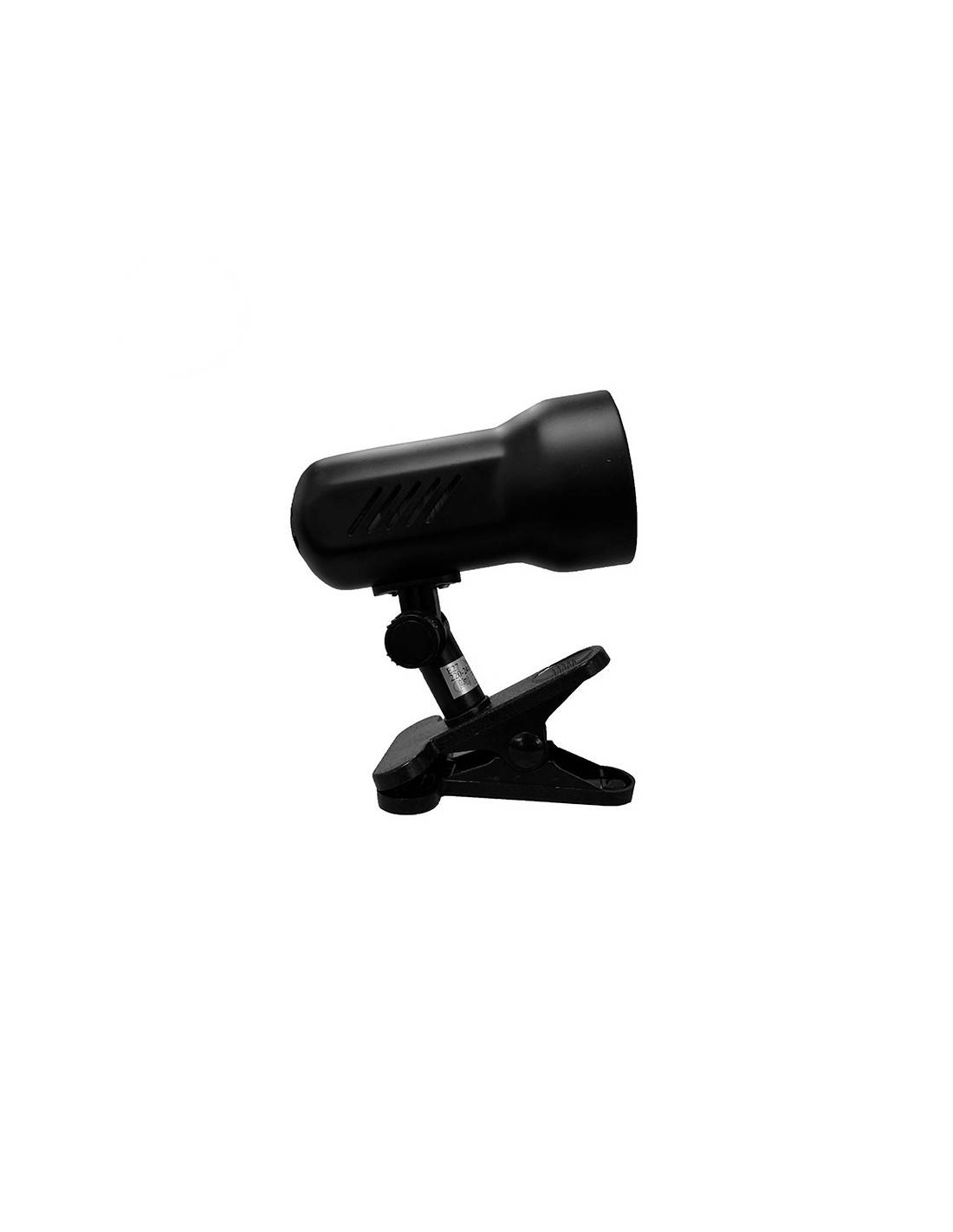 Projecteur Pince Galaxy E27 Noir Fixation Pince Robuste, Douille E27 Renforcée - Edm-2