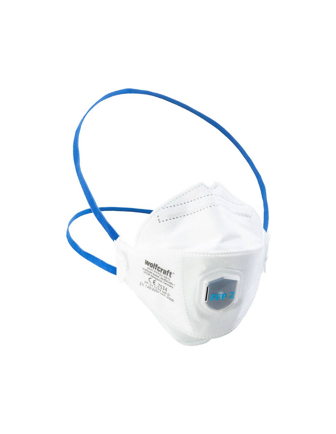 Pack 2 Masques Anti-poussière Ffp2 Nr D Avec Soupape Respiratoire Et Filtre 4947000 Wolfcraft-0