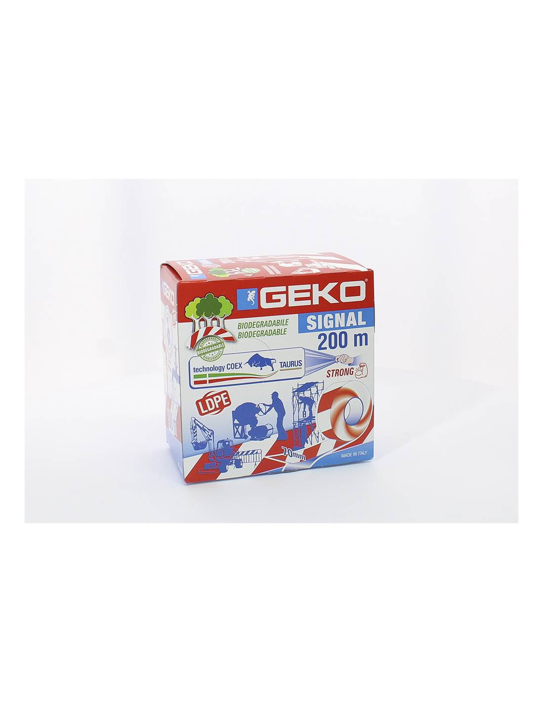 Ruban Marqueur Bio 200m Ldpe, Biodégradable, Signalisation - Geko-0