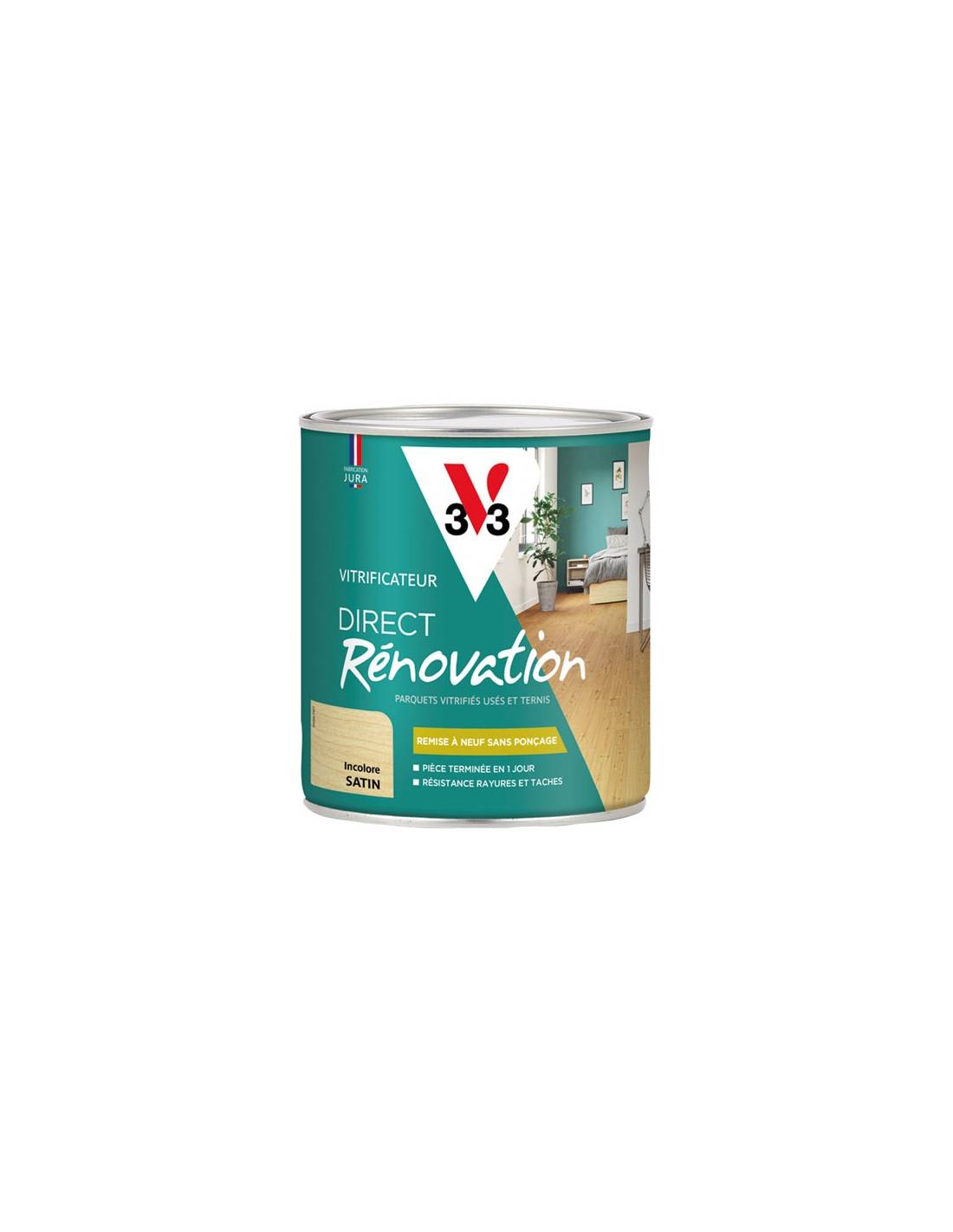Vitrificateur Rénovation Incolore Satin 0.75l - V33-0
