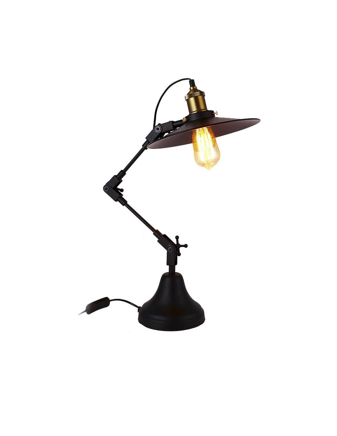 Lampe Bureau Vintage Extensible Design Rétro, Bras Extensible, éclairage Polyvalent - Edm-0