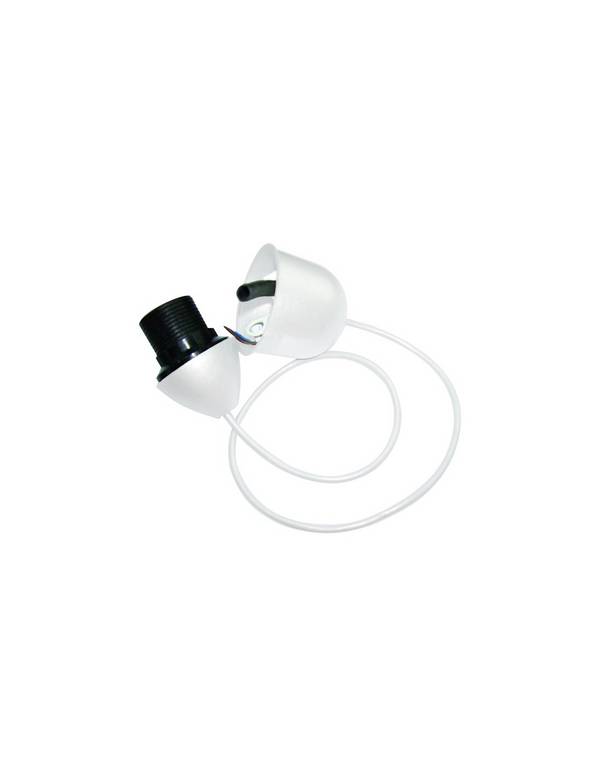 Monture/suspension Plastique E27 60cm Blanc - Electraline