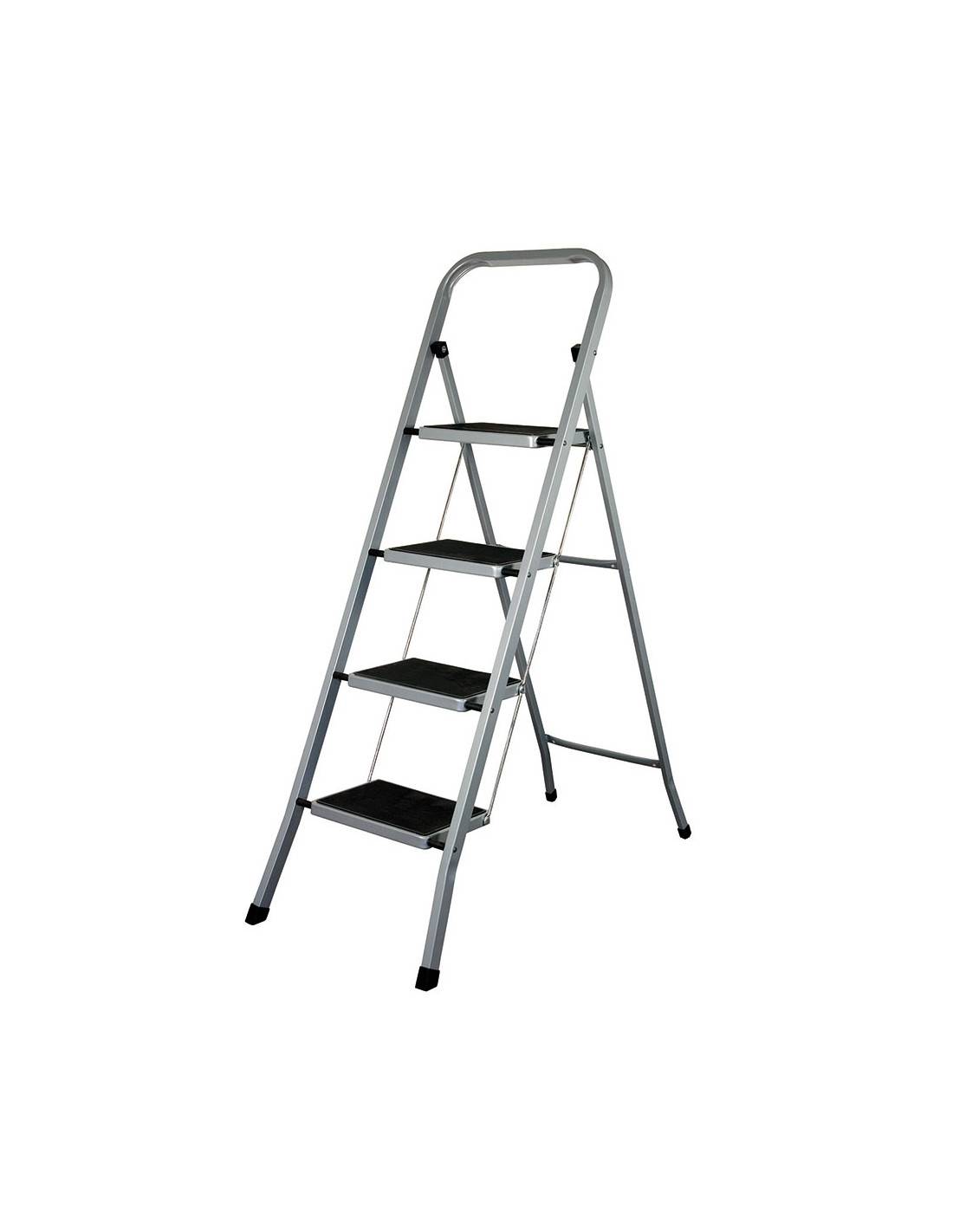 échelle Acier 4 Marches Edm Robuste Et Pliable - Edm-2