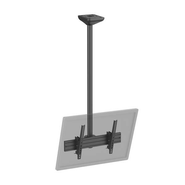 Support TV plafond inclinable 1 écran 43''- 75'' Hauteur 150cm noir