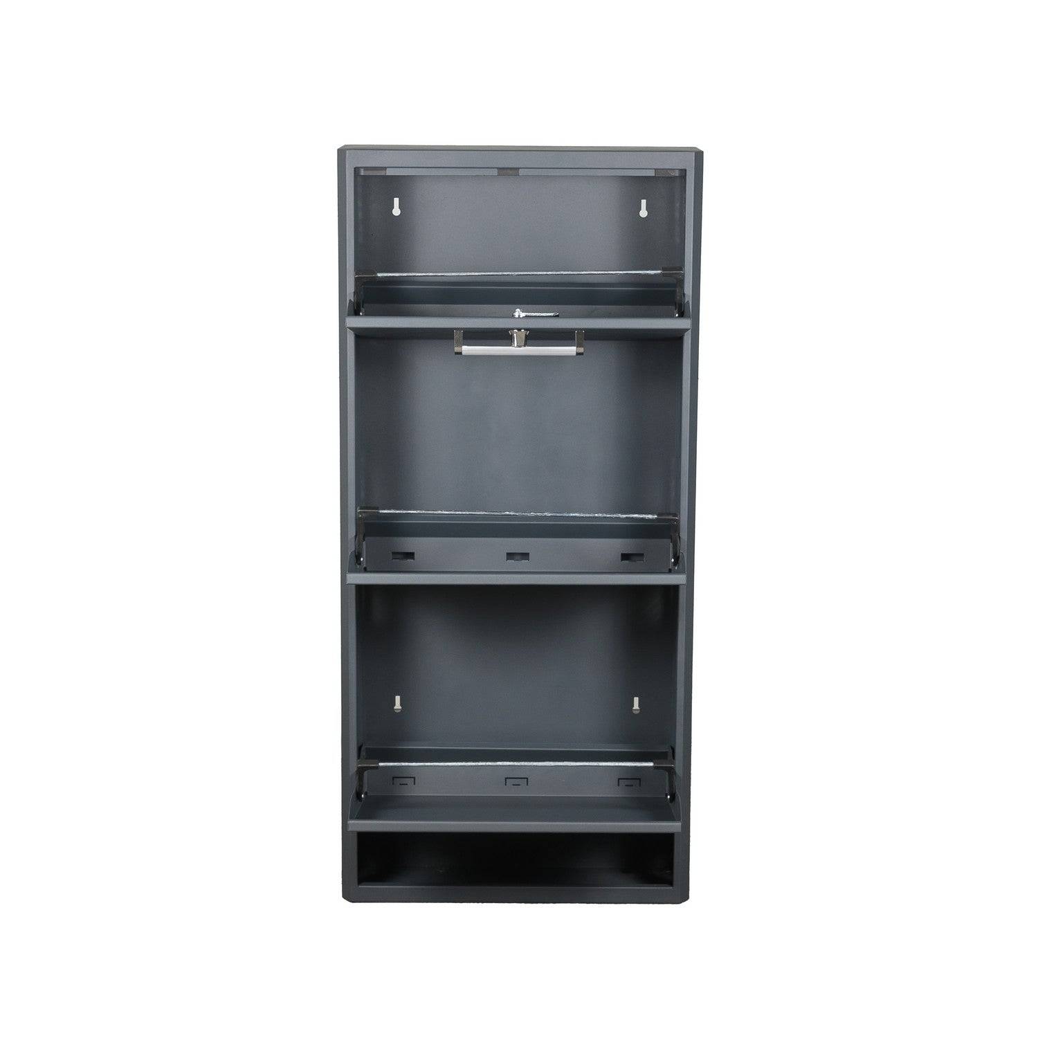 Meuble Range Chaussures avec Serrure de Verrouillage en Métal - Montage Intérieur ou Extérieur - Capacité de 6 à 12 Pair-1
