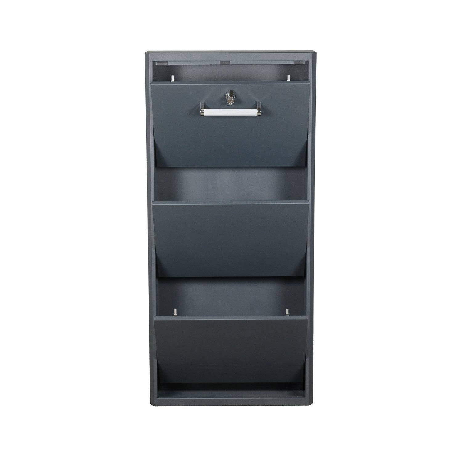 Meuble Range Chaussures avec Serrure de Verrouillage en Métal - Montage Intérieur ou Extérieur - Capacité de 6 à 12 Pair-2