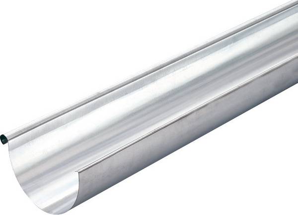 Gouttières Demi-Rondes Acier Galvanisé gris LG.4M  LPP  33cm