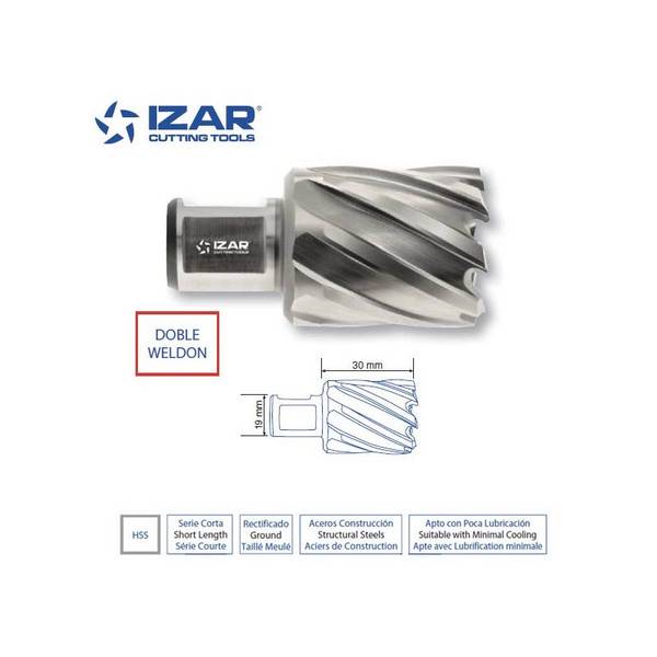 Fraise à carotter HSS courte -diamètres au choix- - IZAR 4070  12,00 x 30 mm